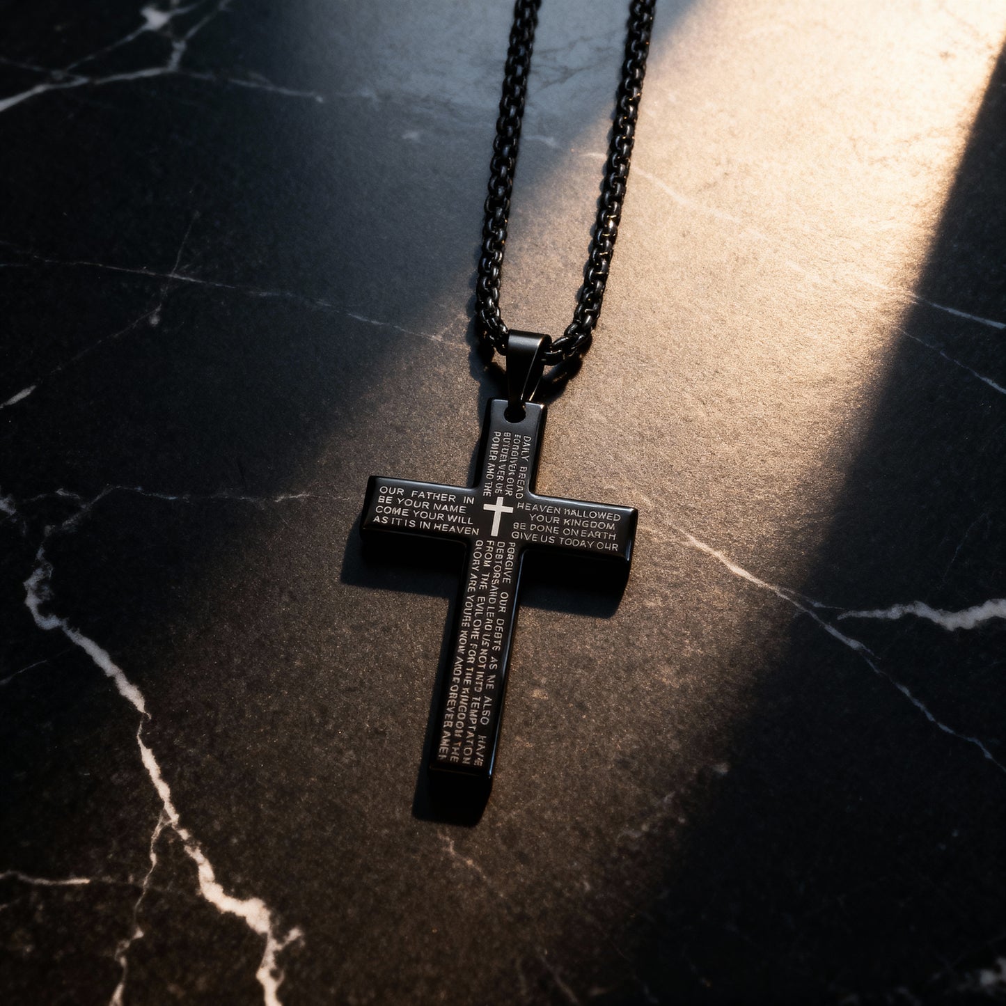 Our Father Cross Necklace