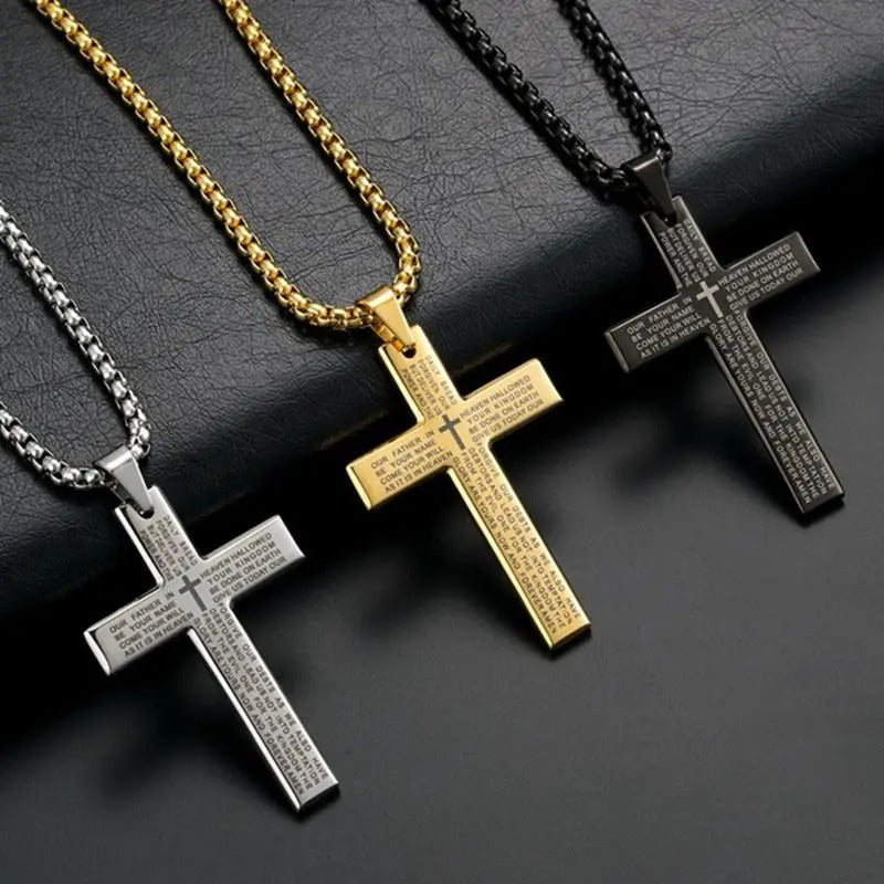 Our Father Cross Necklace