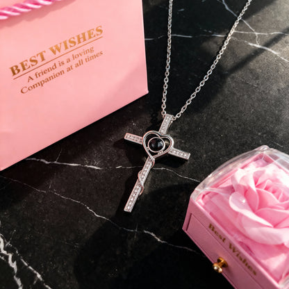Custom Projection Cross Necklace