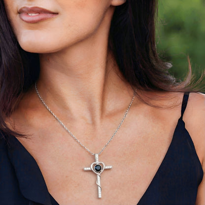 Custom Projection Cross Necklace